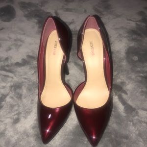 Just fab burgundy pumps